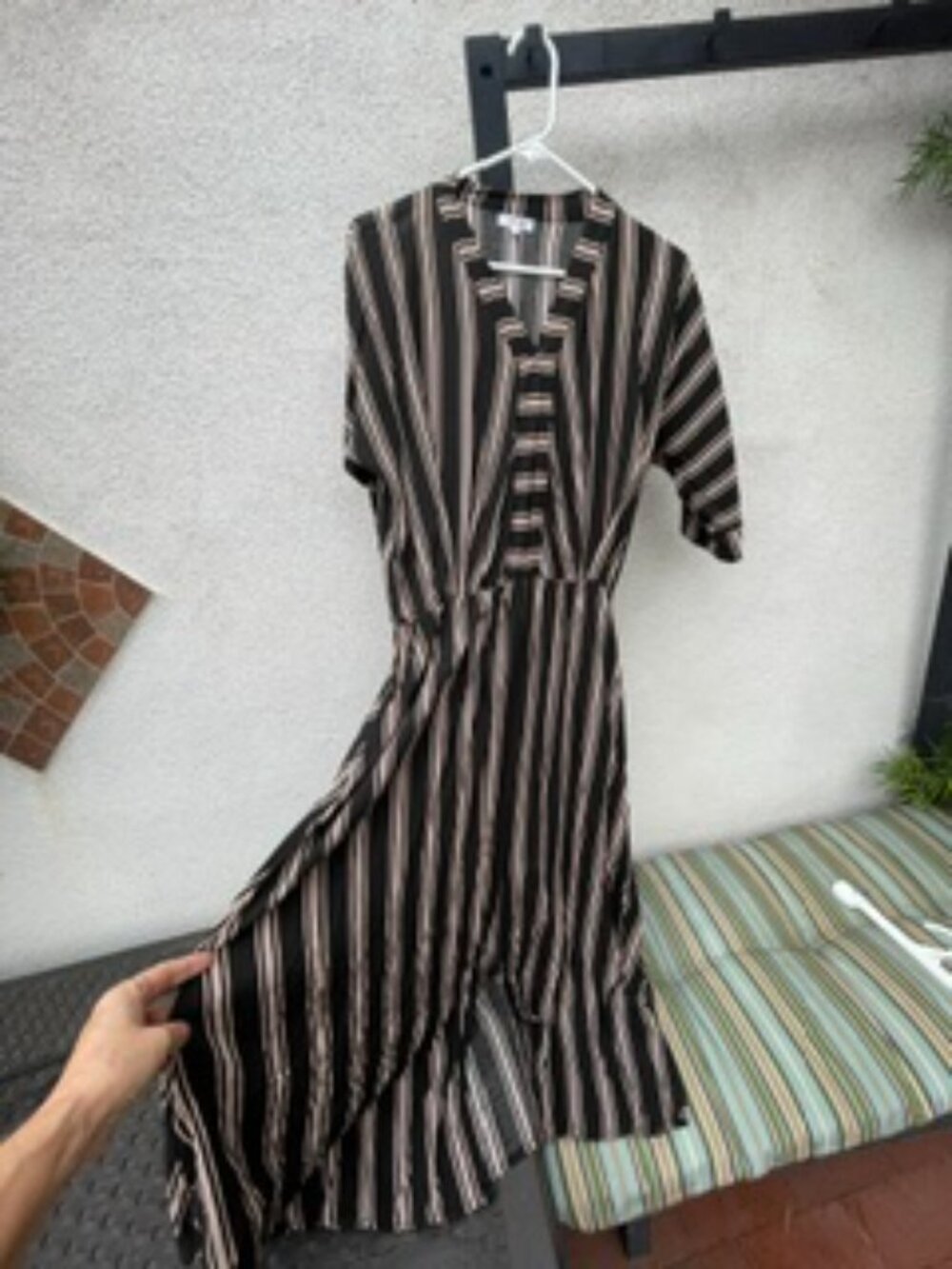 Aura Dresses | Aura Black And White Striped Maxi Dress | Color: Black/White |
